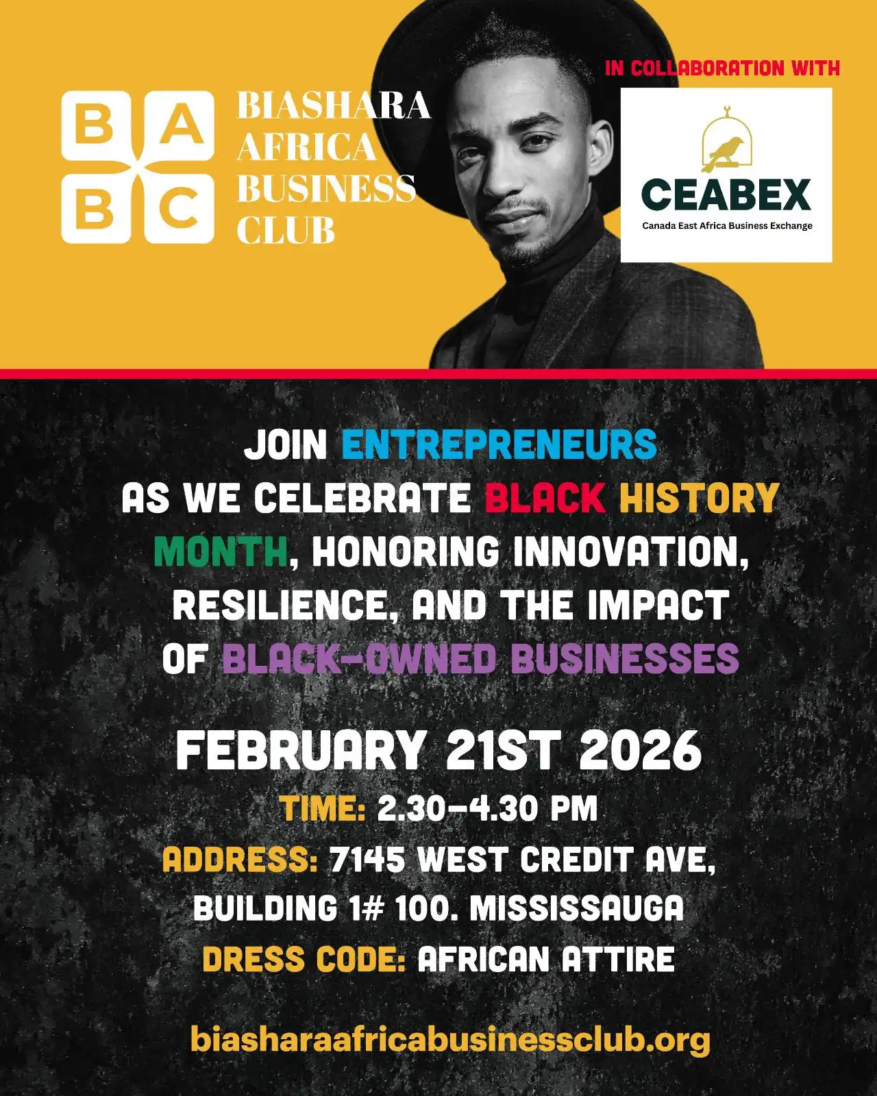 Black History Month networking event for Black entrepreneurs Toronto BABC CEABEX 2026