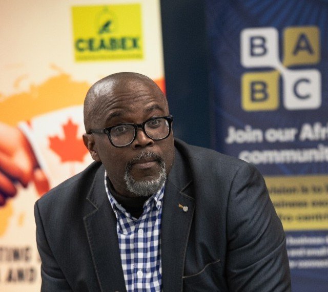 Guest speaker speaking at Black entrepreneurship networking event in Toronto